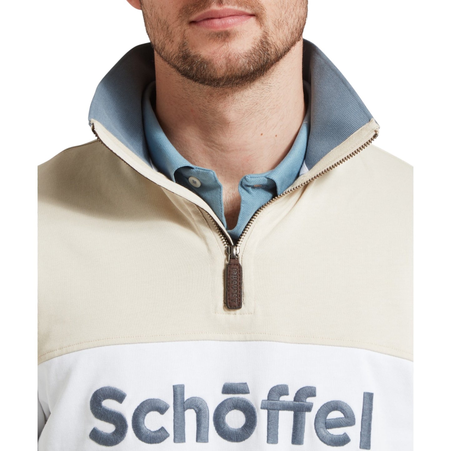 Schoffel Exeter Heritage 1/4 Zip Stone