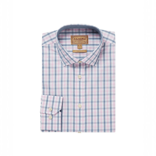 Schoffel Hebden Tailored Shirt Dark Denim/Pink