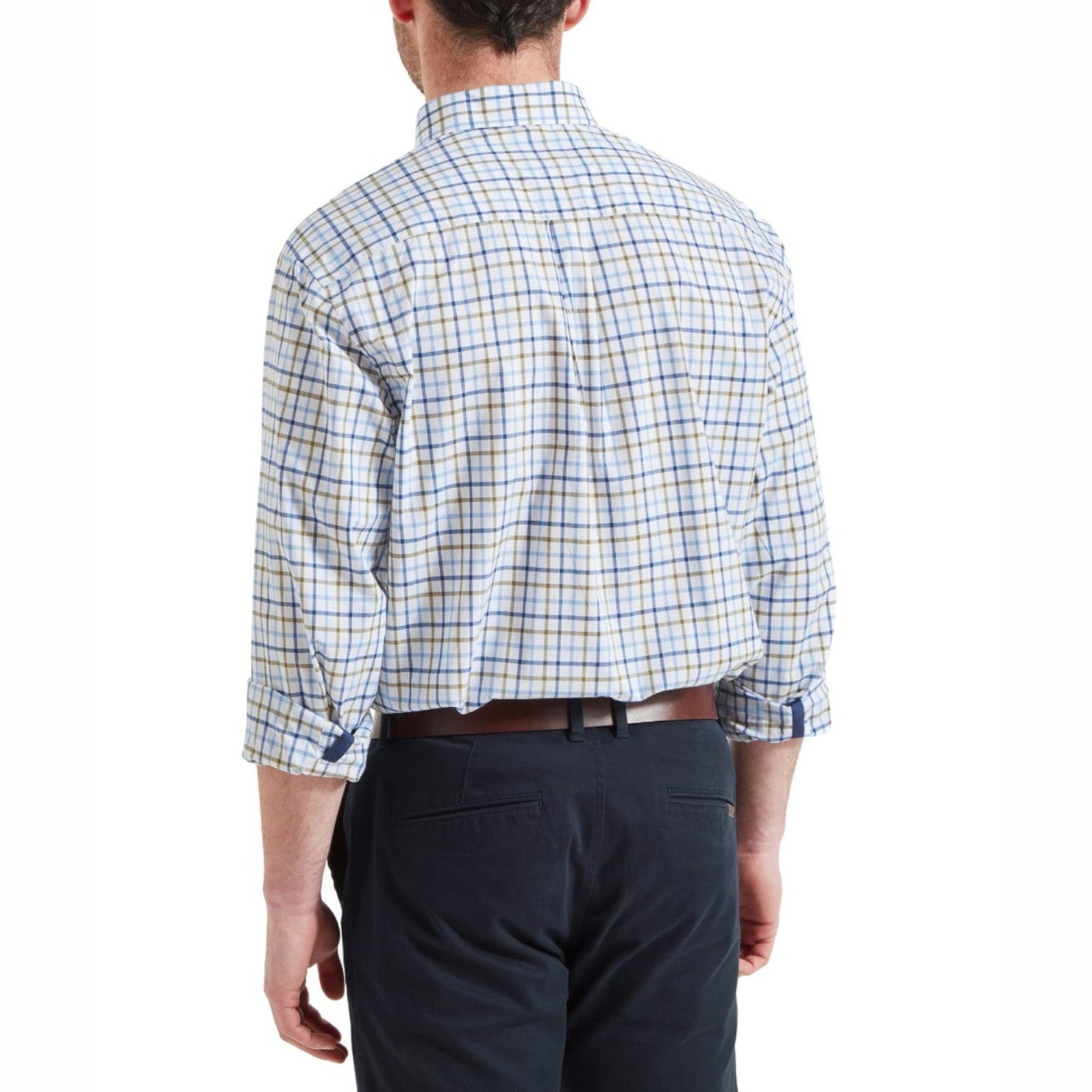 Schoffel Holkham Classic Shirt French Navy/Khaki/Blue