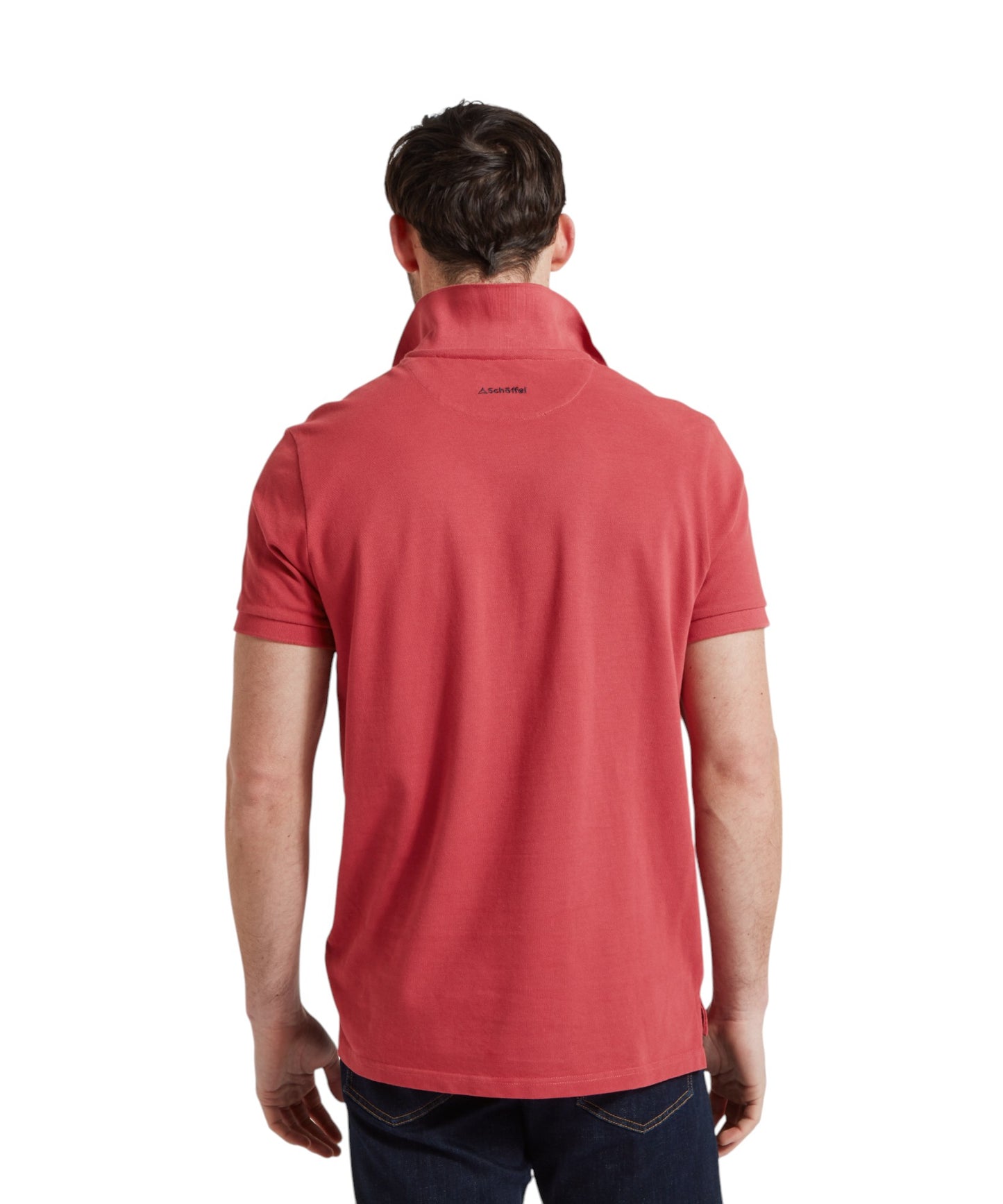 Schoffel St Ives Garment Dyed Polo Shirt Slate Red