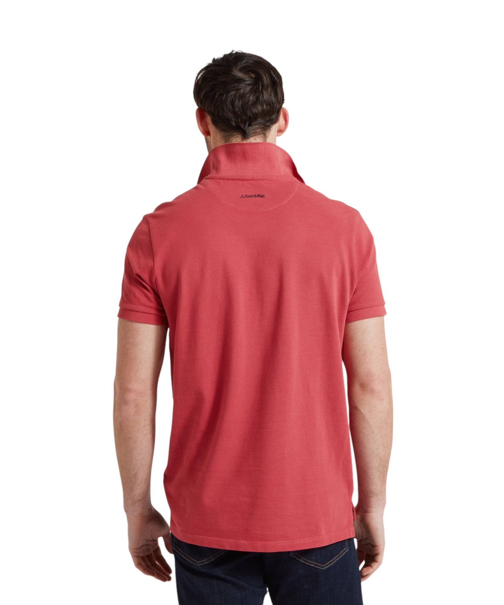 Schoffel St Ives Garment Dyed Polo Shirt Slate Red