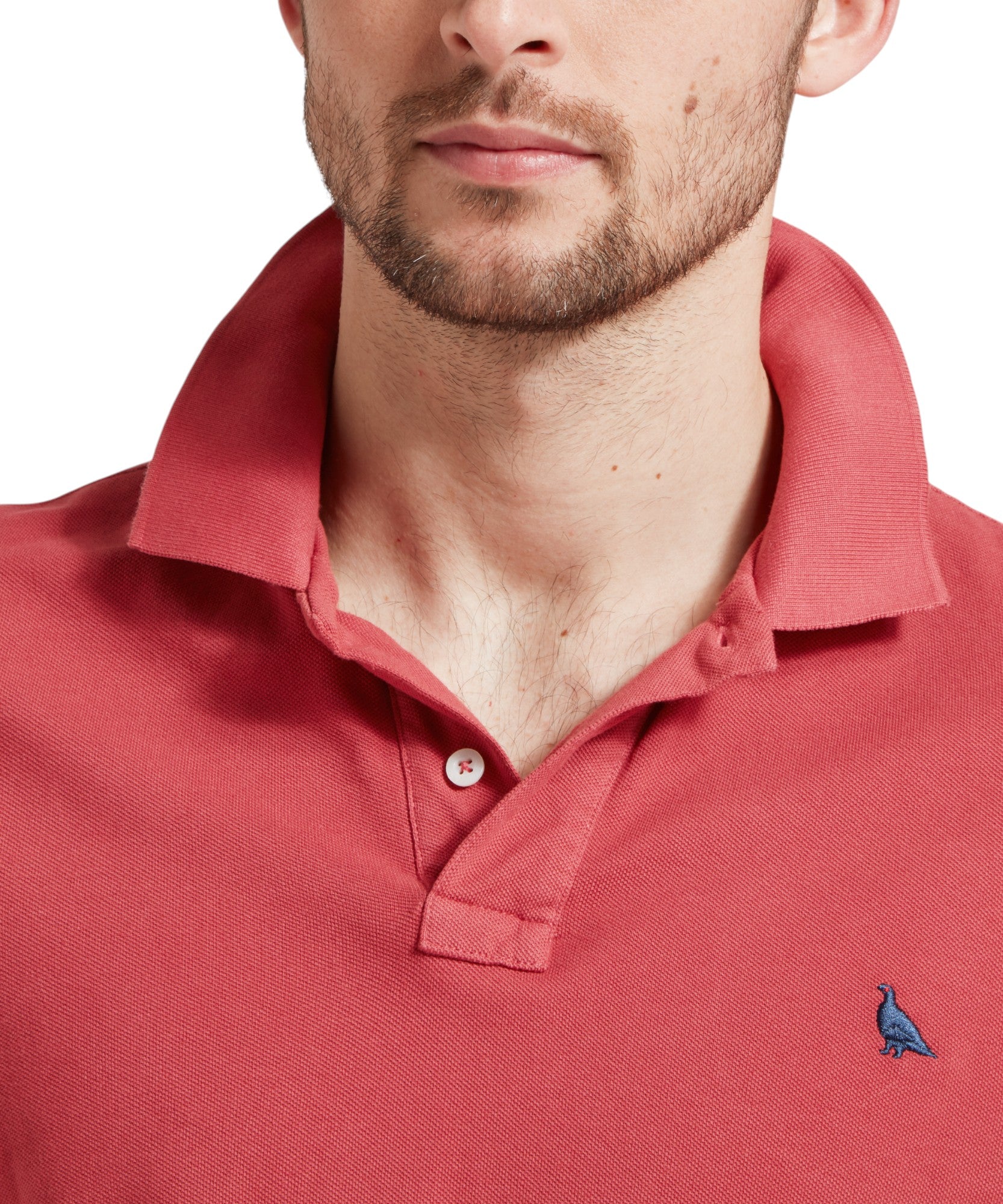Schoffel St Ives Garment Dyed Polo Shirt Slate Red