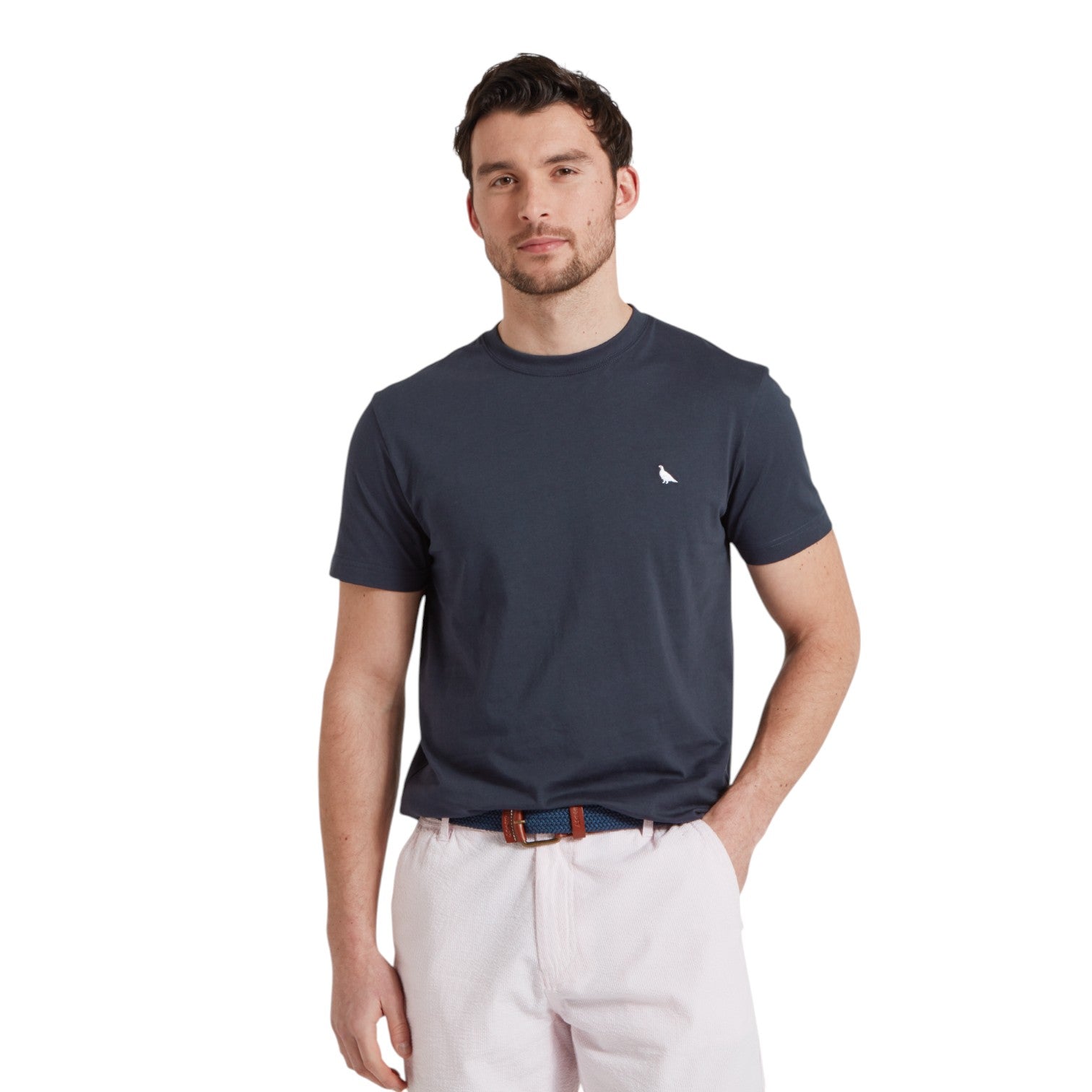 Schoffel Talland T Shirt Navy Heritage Print