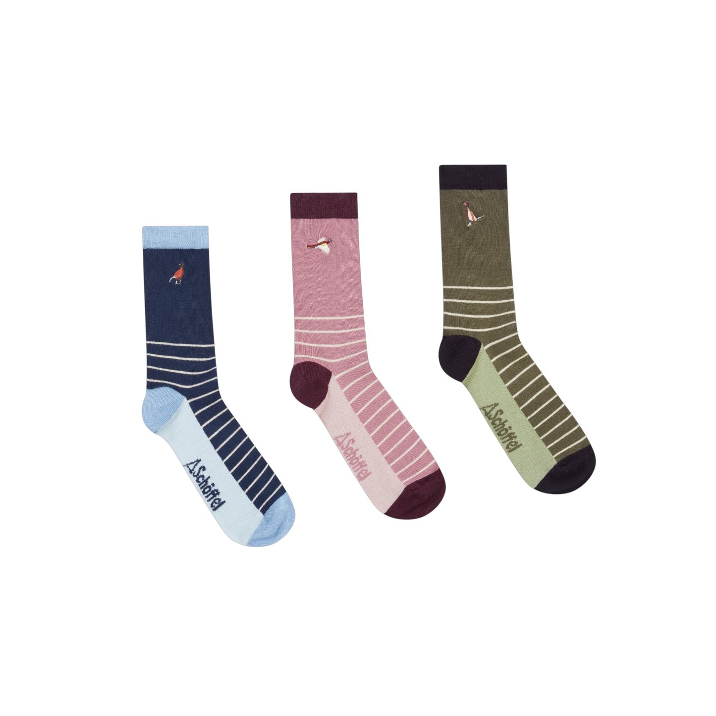 Schoffel Bamboo Sock (Box of 3) Pheasant Mix