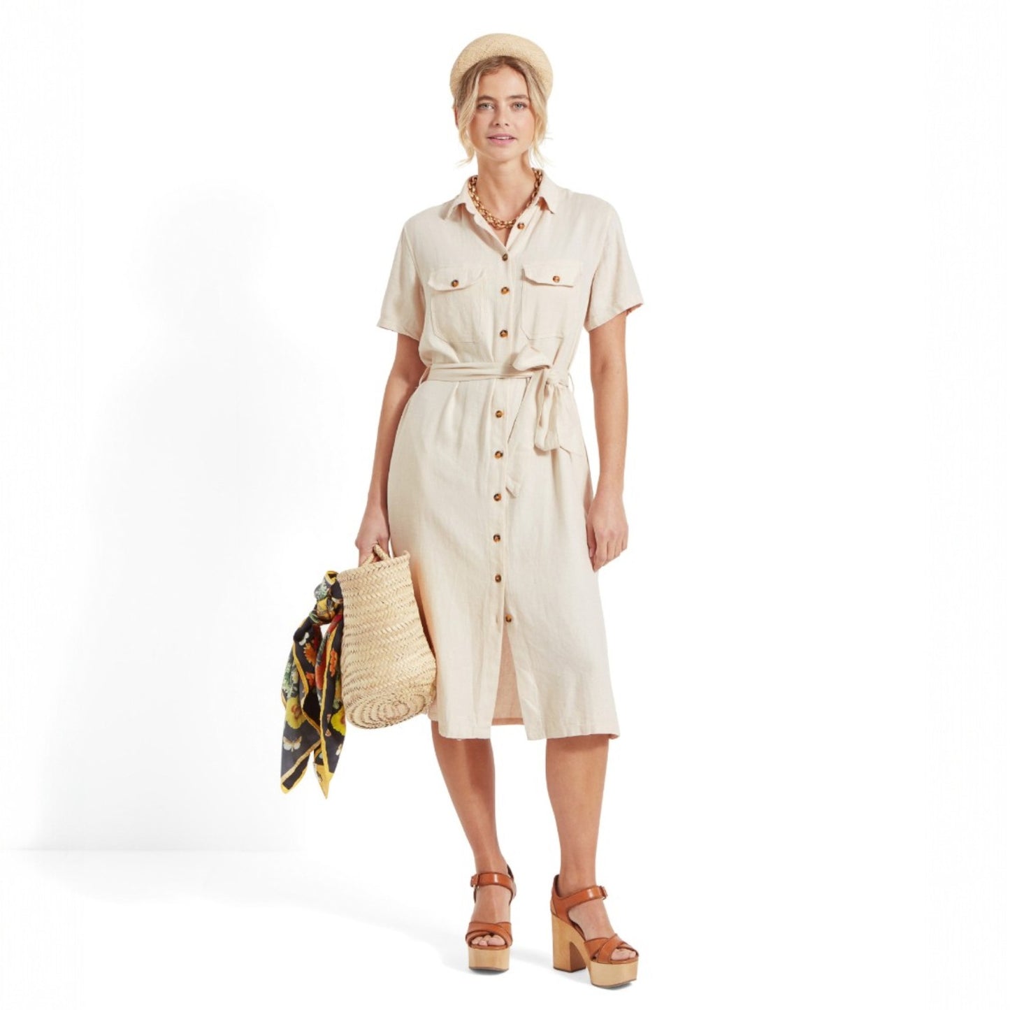 Schoffel Daisy Linen Dress Oat