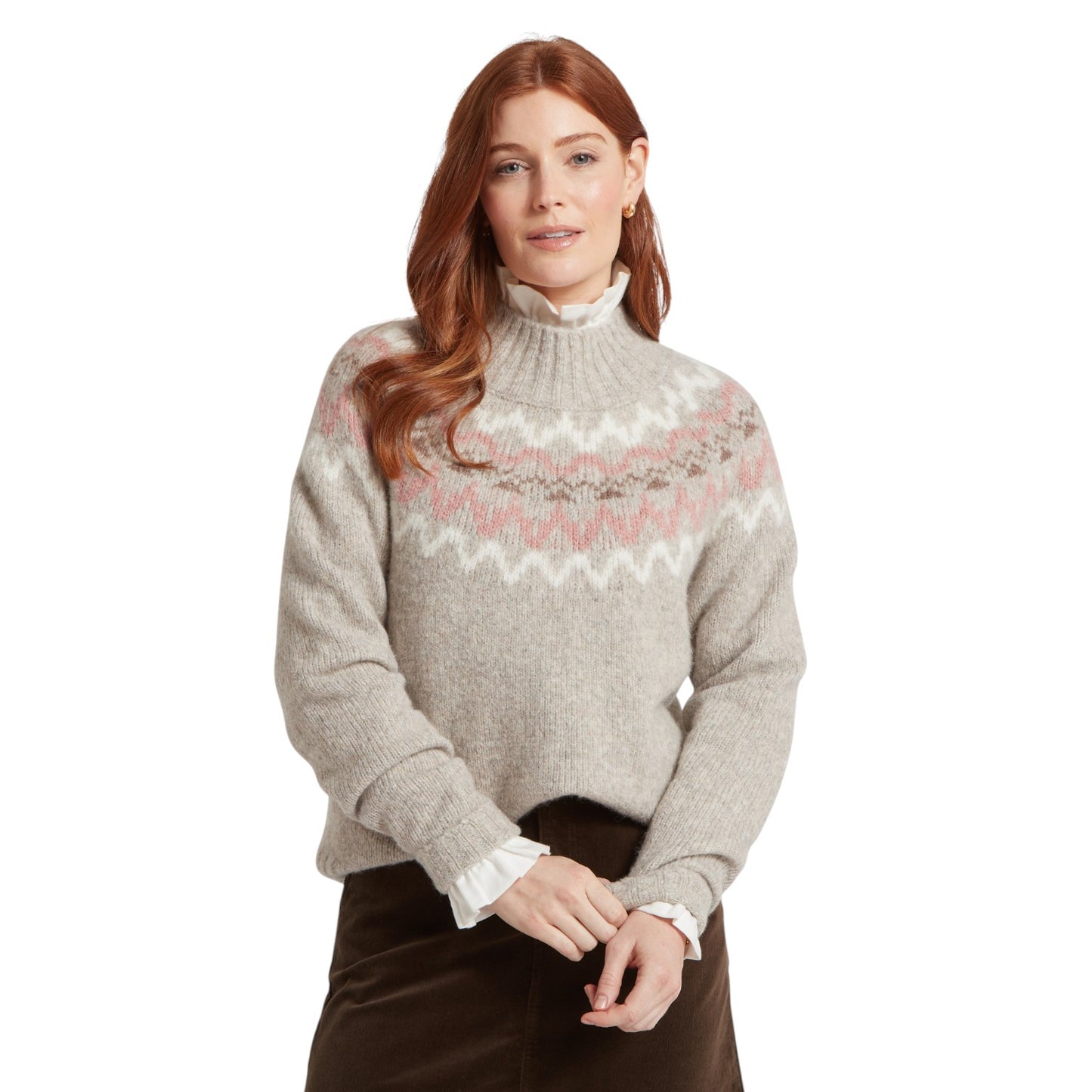 Schoffel Evie Fairisle Jumper Cobblestone