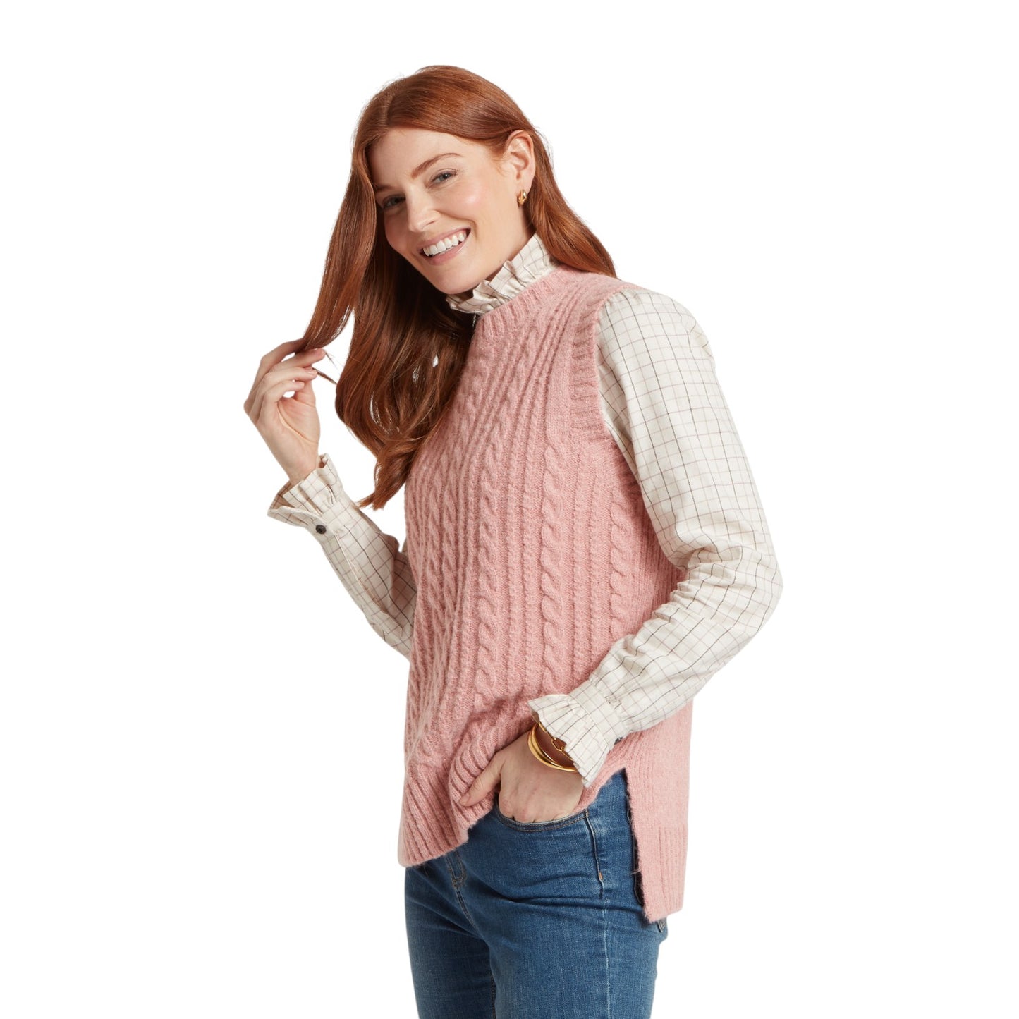 Schoffel Evie Sleeveless Jumper Dusky Pink