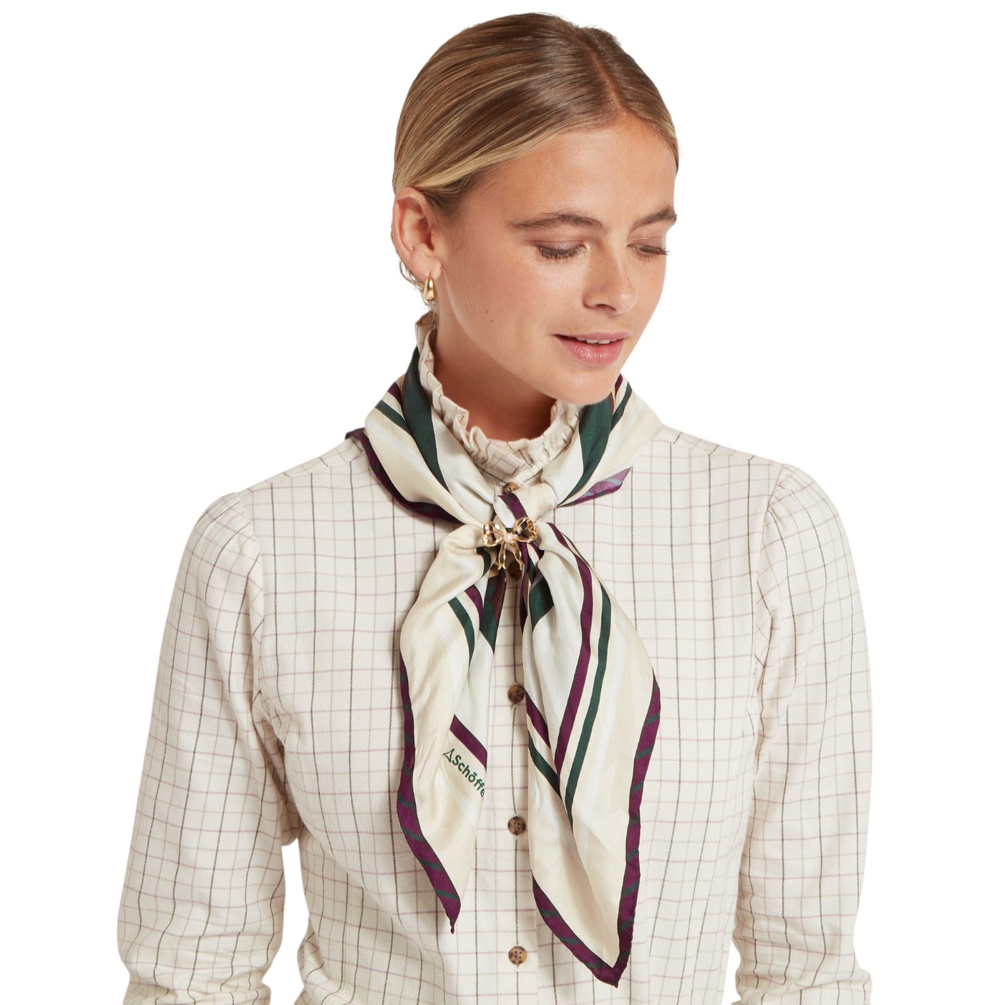 Schoffel Hathersage Silk Scarf Bridle Print