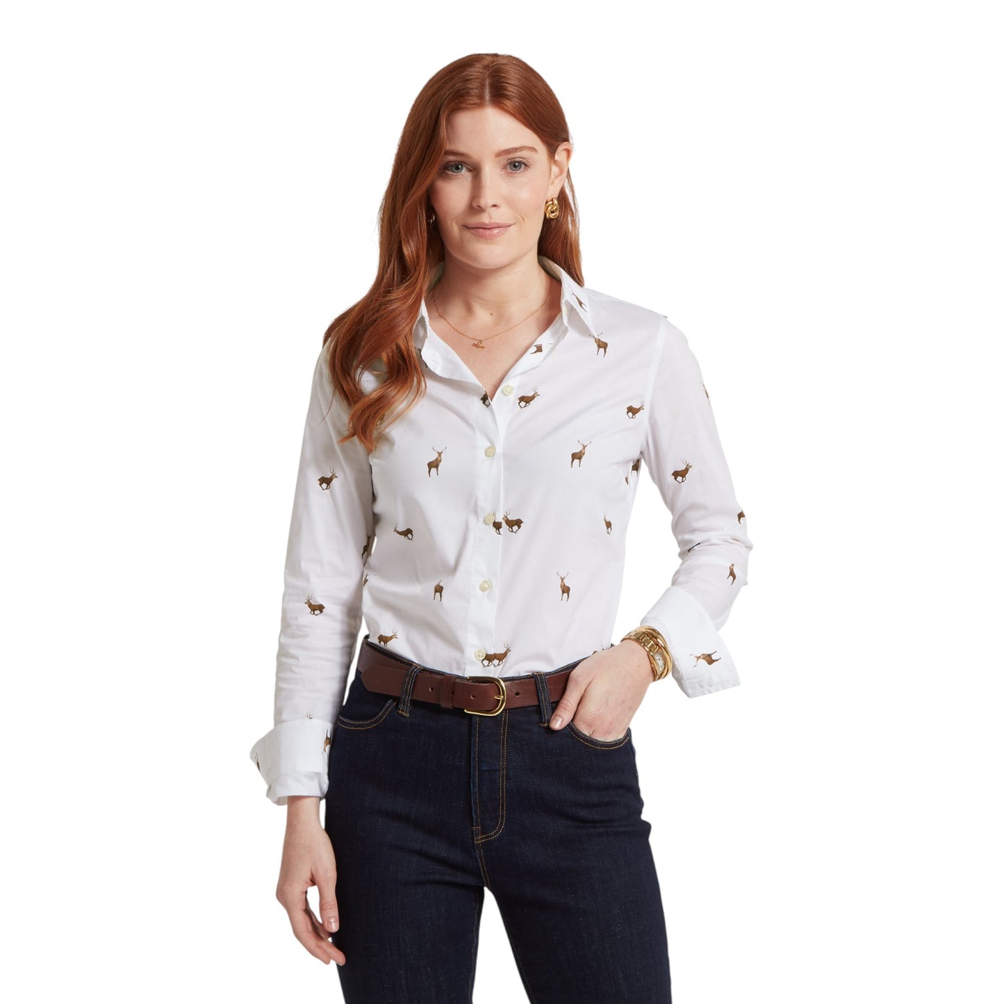 Schoffel Norfolk Shirt Stag Print