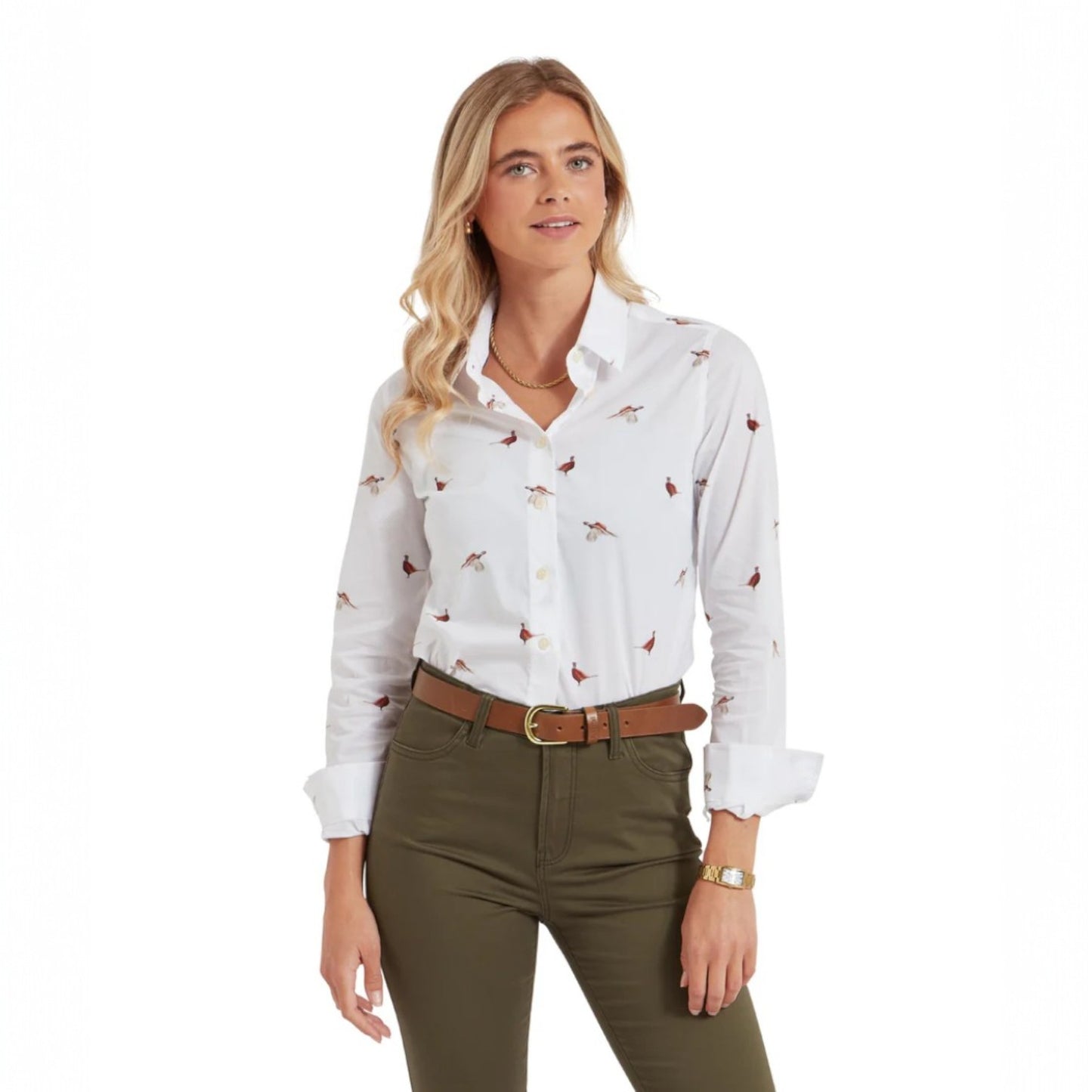 Schoffel Norfolk Shirt Pheasant Print