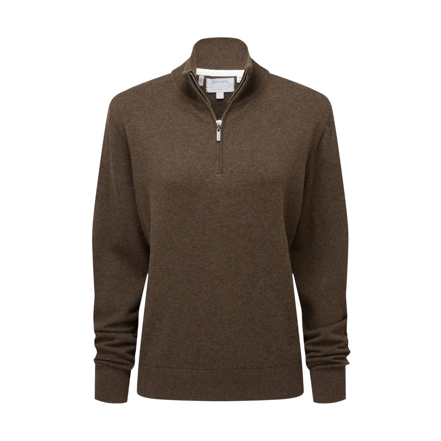Schoffel Polperro Cotton 1/4 Zip Chocolate