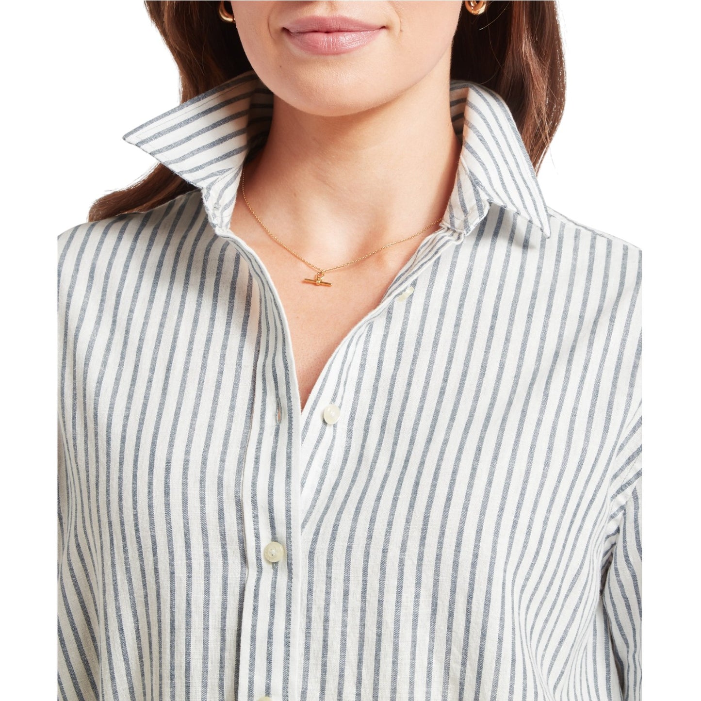 Schoffel Salthouse Linen Shirt Blue Stripe