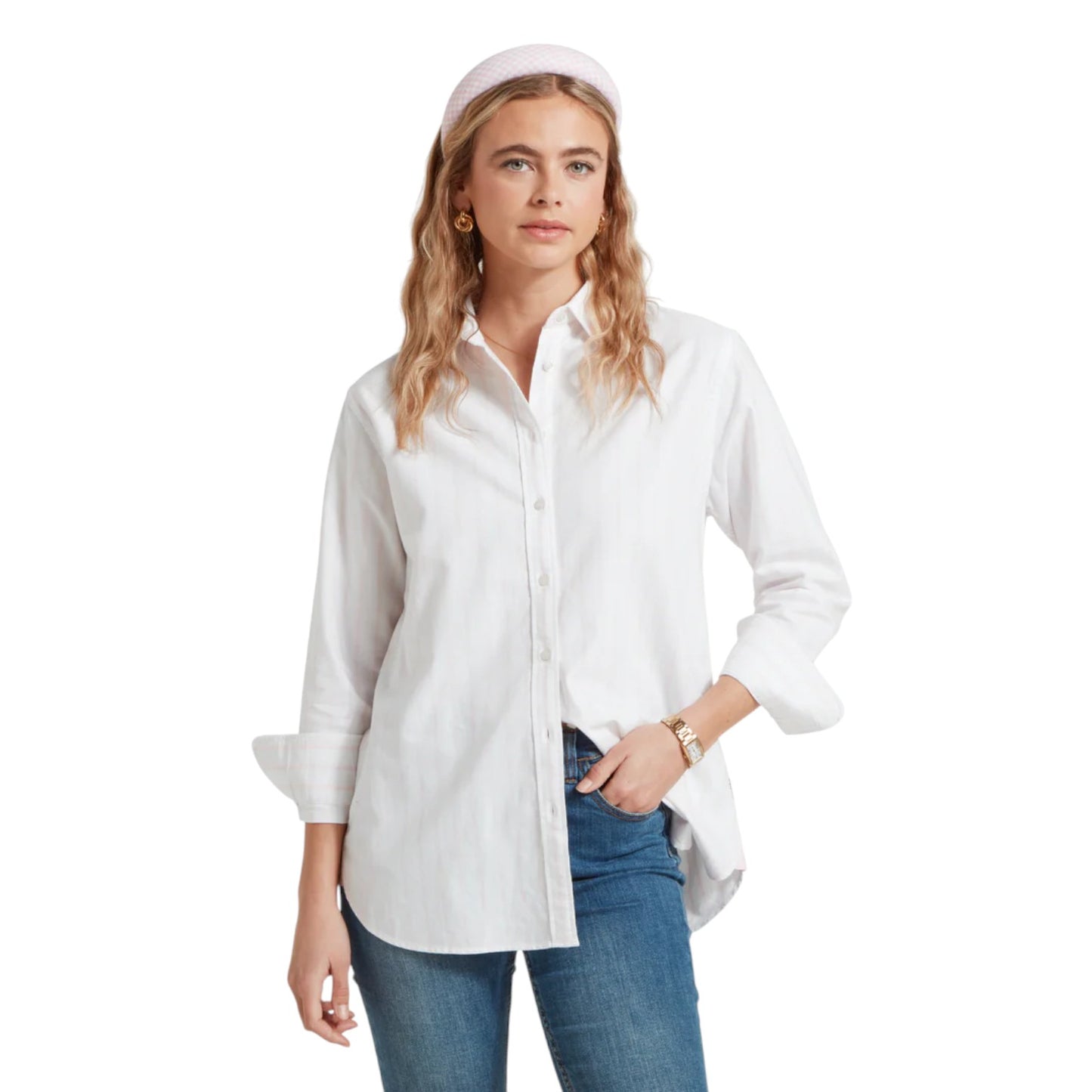 Schoffel Walberswick Oxford Shirt Pink Stripe