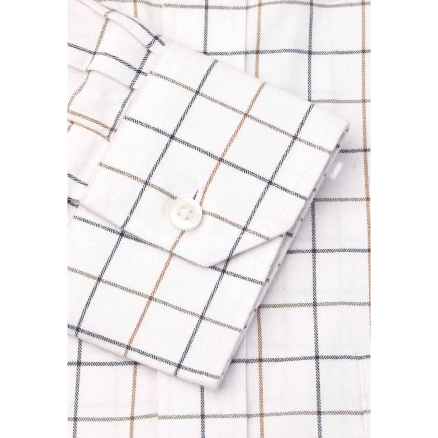 Brook Taverner Ecru Tattersall Check Shirt Ecru
