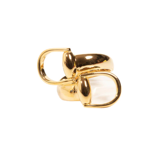 Clare Haggas Snaffle Bit Scarf Ring Gold