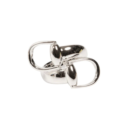 Clare Haggas Snaffle Bit Scarf Ring Silver