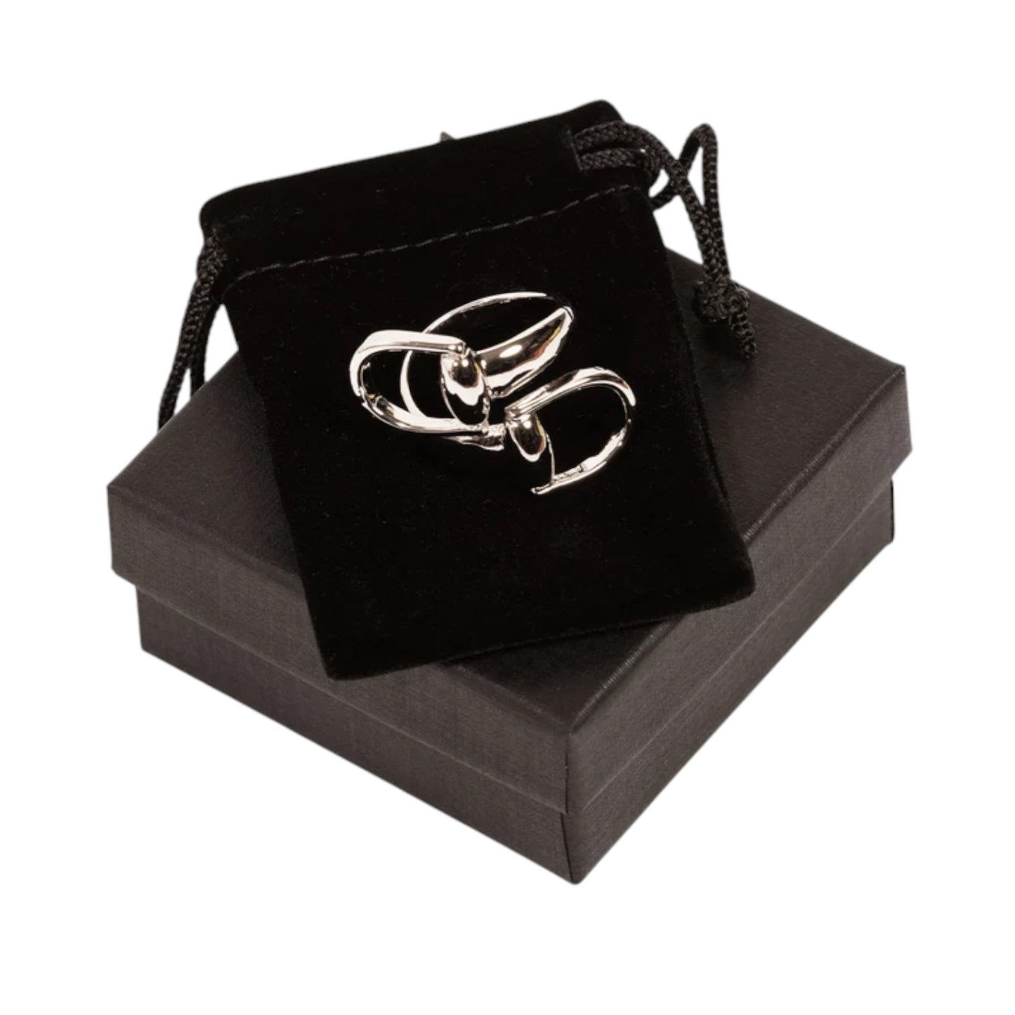 Clare Haggas Snaffle Bit Scarf Ring Silver