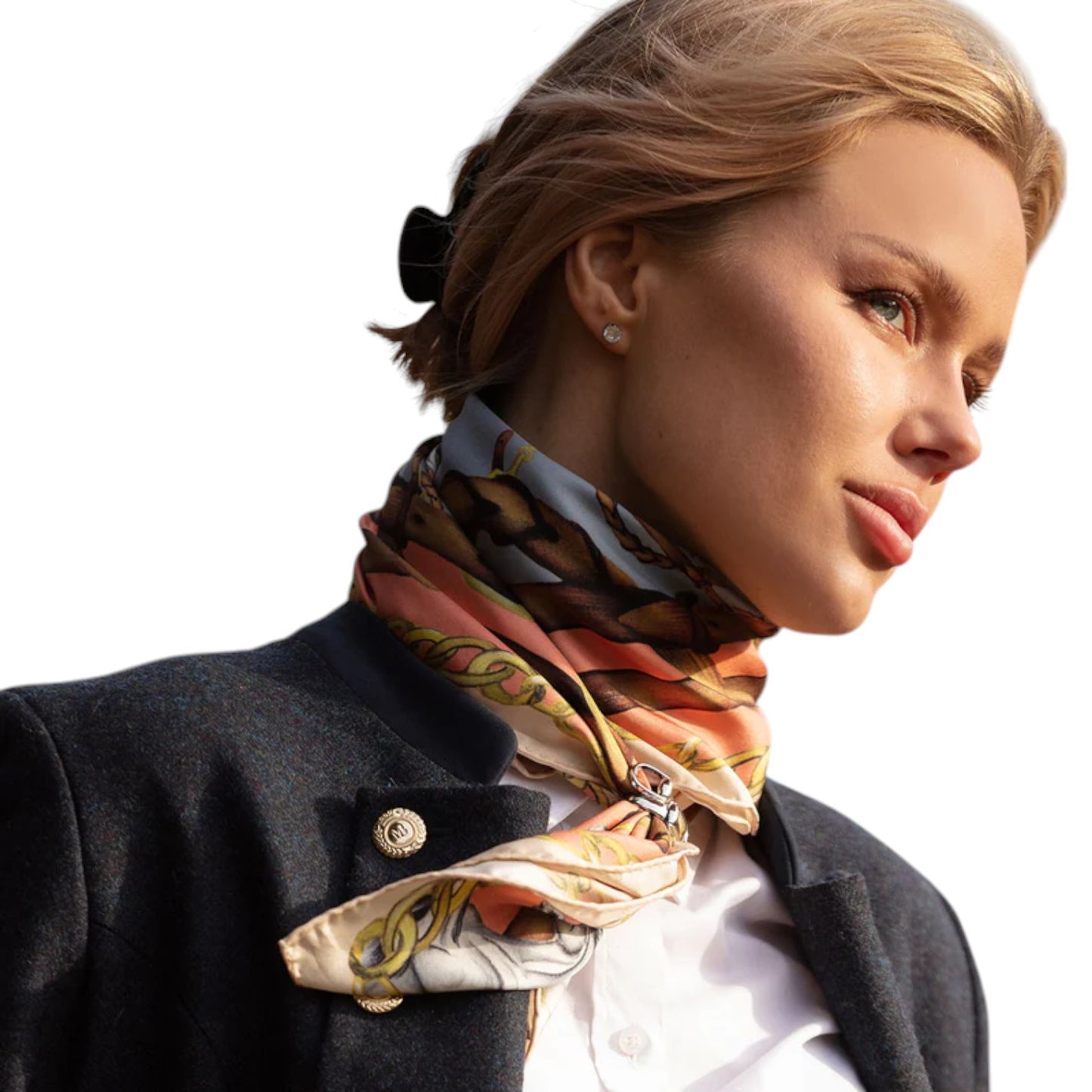 Clare Haggas Snaffle Bit Scarf Ring Silver