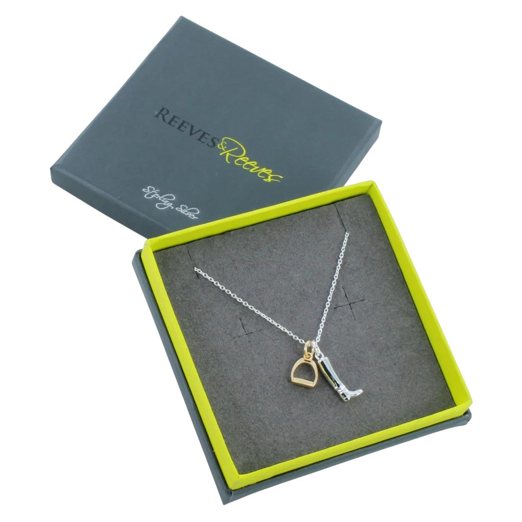 Reeves & Reeves Boot & Gold Stirrup Necklace