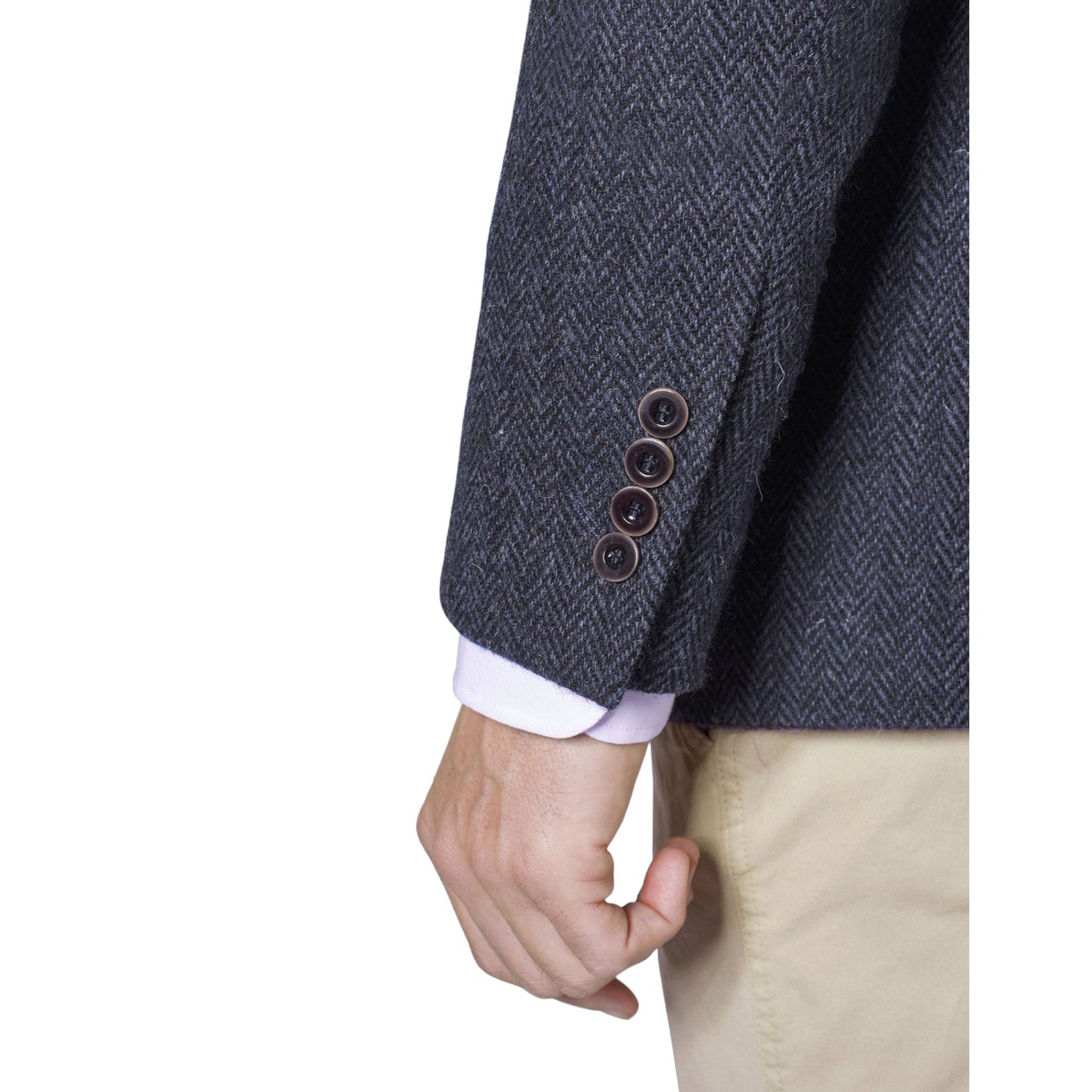 Brook Taverner Stranraer Navy Herringbone Harris Tweed Jacket