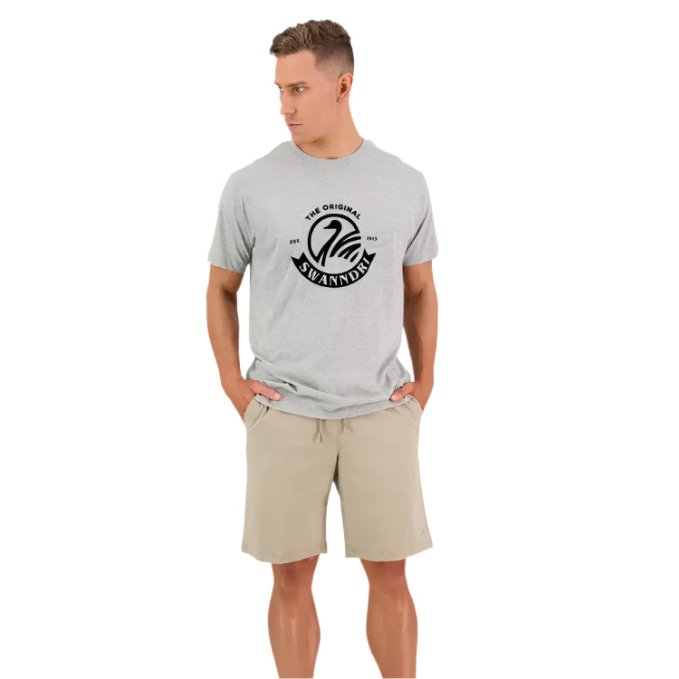 Swanndri Grey Marle/Black Original Print T Shirt