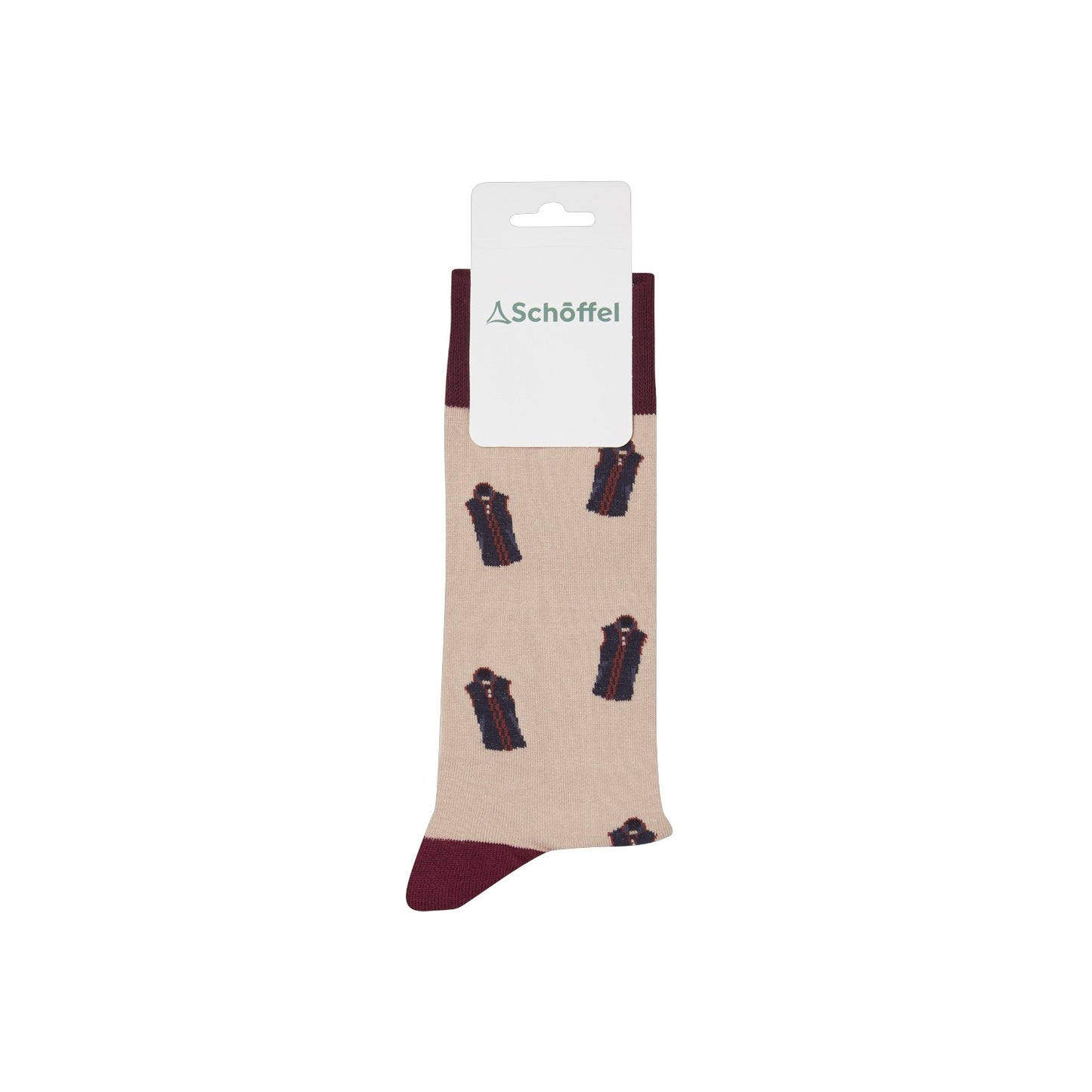 Schoffel Men's Single Cotton Sock Stone Oakham