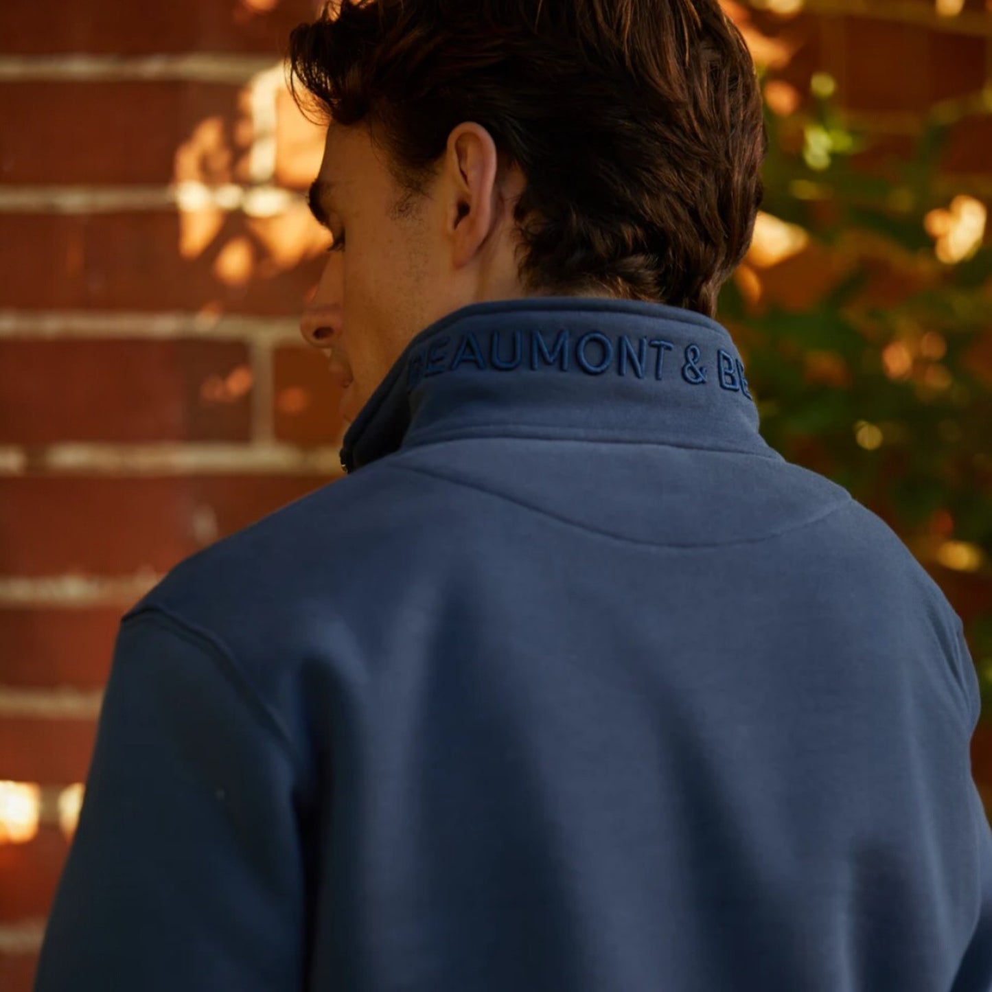 Beaumont & Bear Tuckenhay Unisex Quarter Zip Sweatshirt Navy