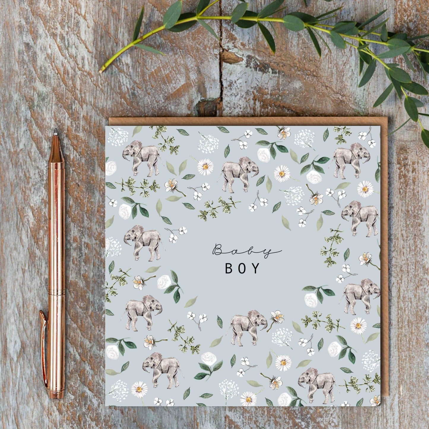 Baby Boy (Elephant Pure) Card (Cello-Free)