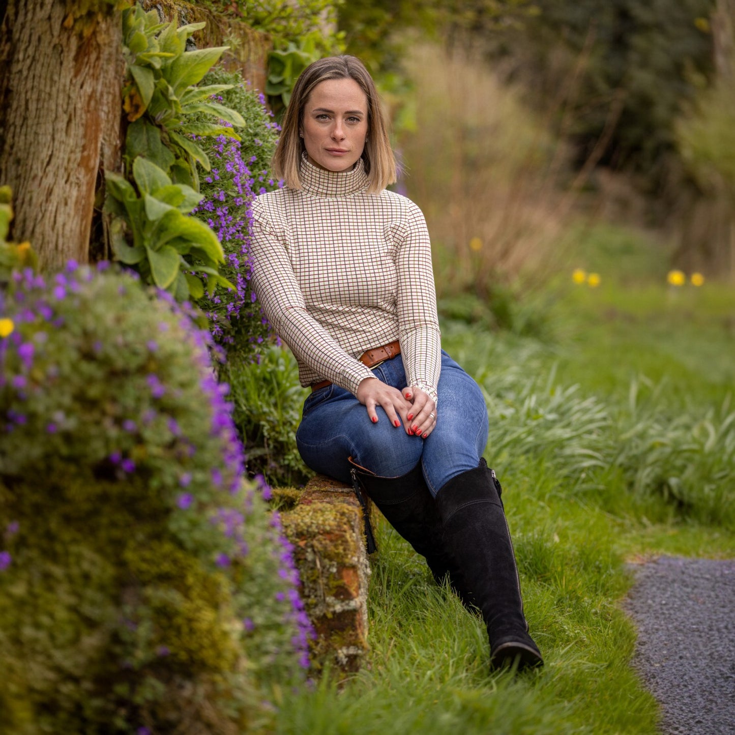 Ginger & Jardine Cosy Roll Neck Green