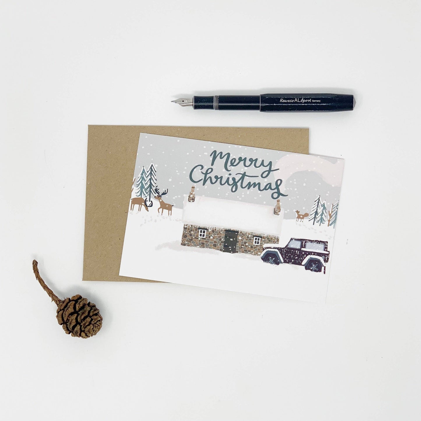 Bothy in the Snow "Merry Christmas" - Christmas Card