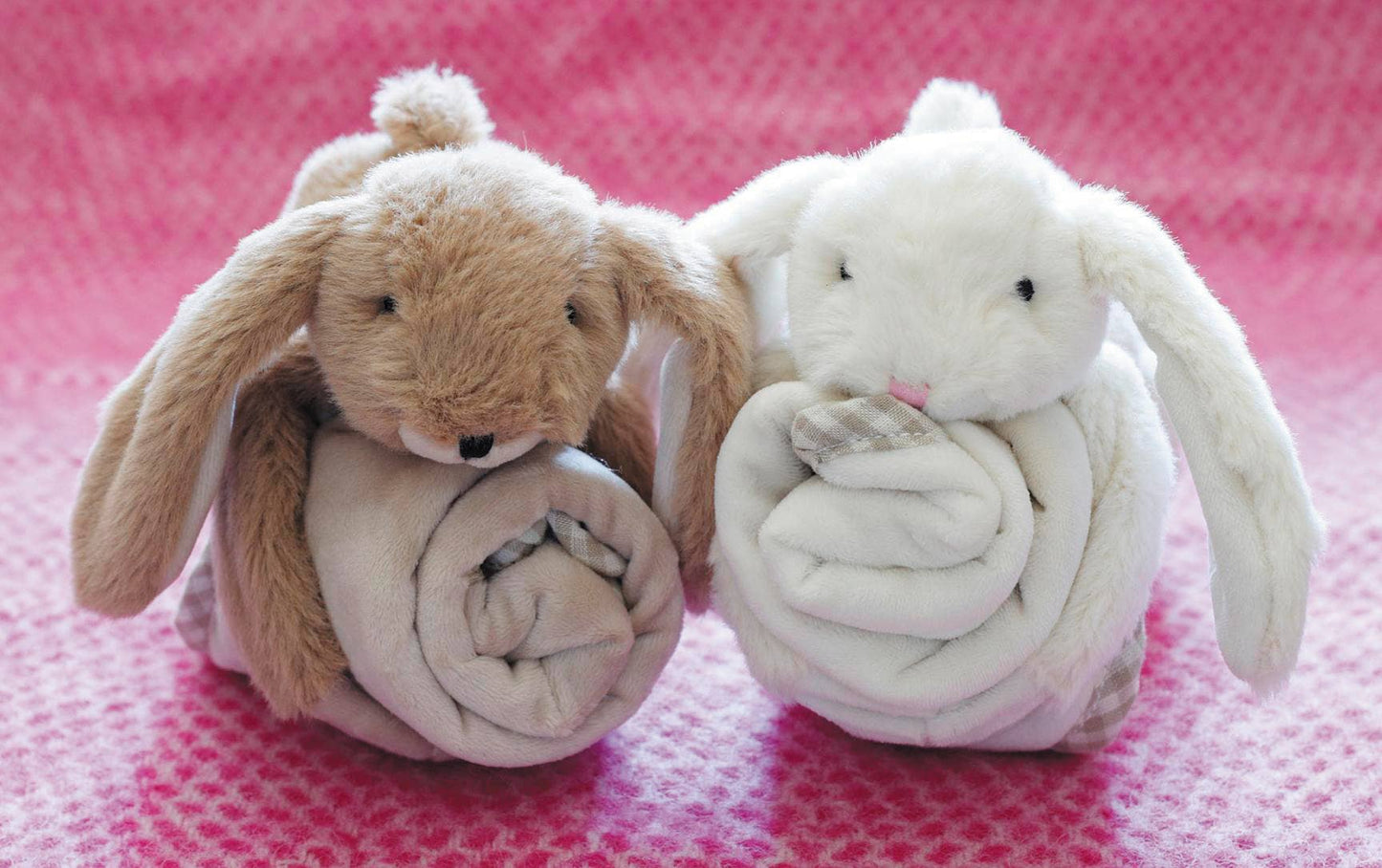 Bunny Baby Plush Soft Toy Soother Comforter Brown