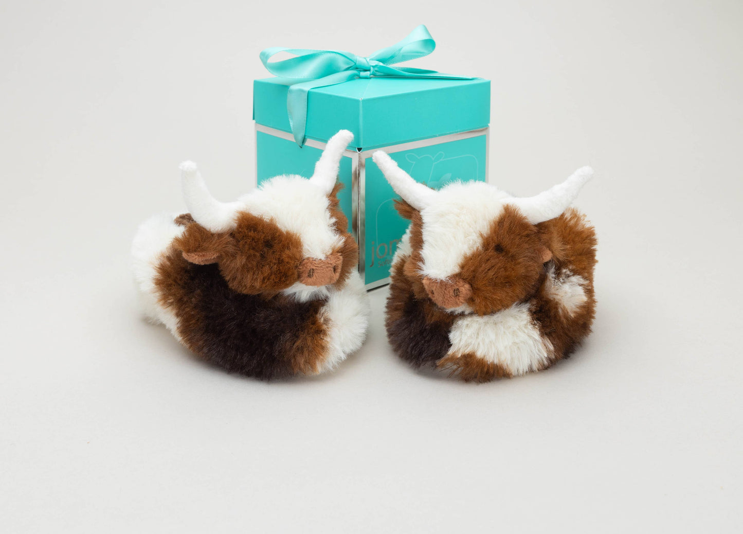 Texas Longhorn Highland Cow Plush Baby Slippers House Shoes