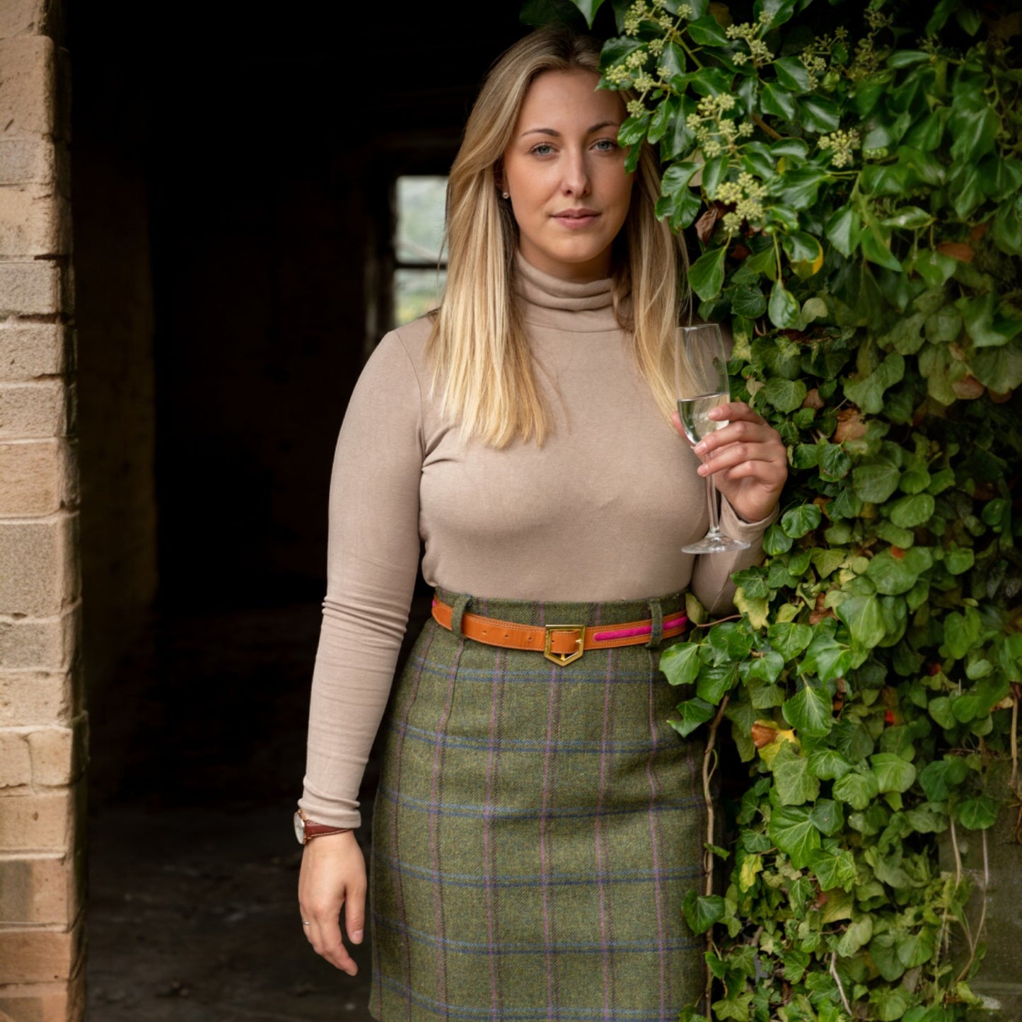 Ginger & Jardine Luxe Roll Neck Camel