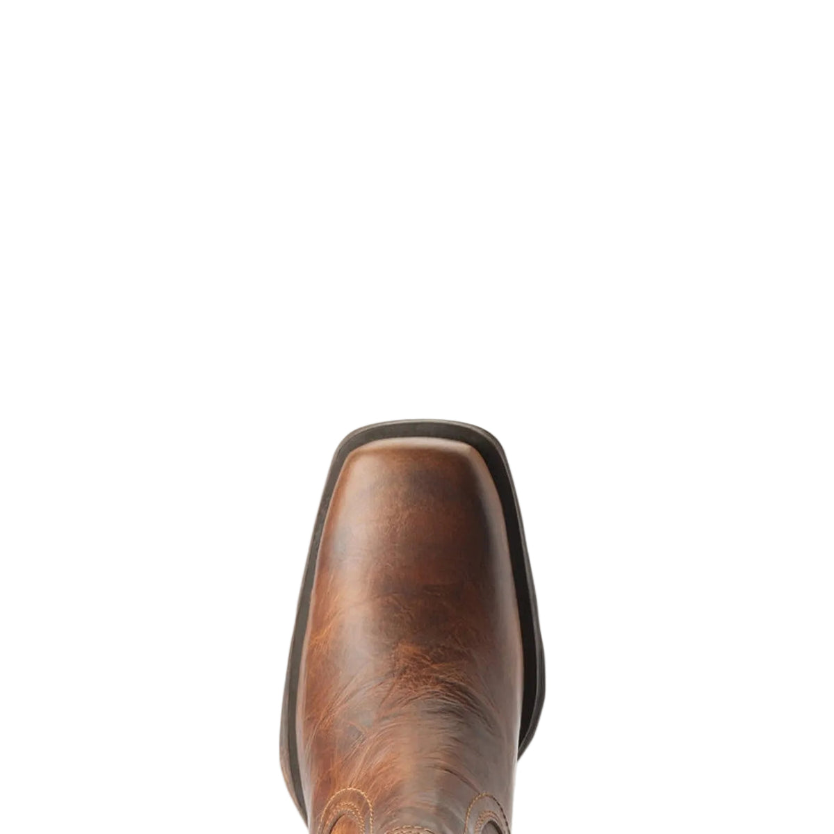 Brown leather boot on a beige background