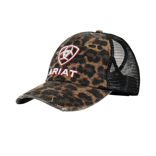 Ariat Women's Embossed Logo Cheetah Print Cap Black