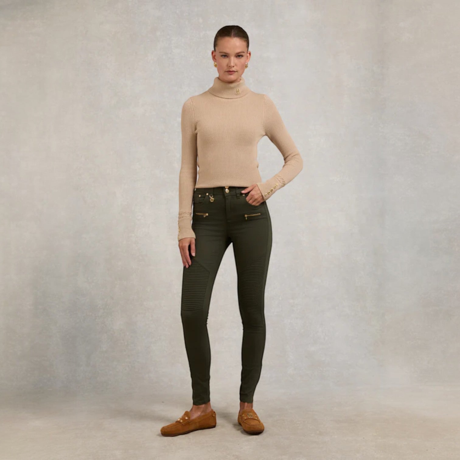 Holland Cooper Biker Jean Hunter Green
