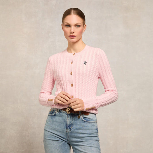 Holland Cooper Cotswold Cardigan Soft Pink