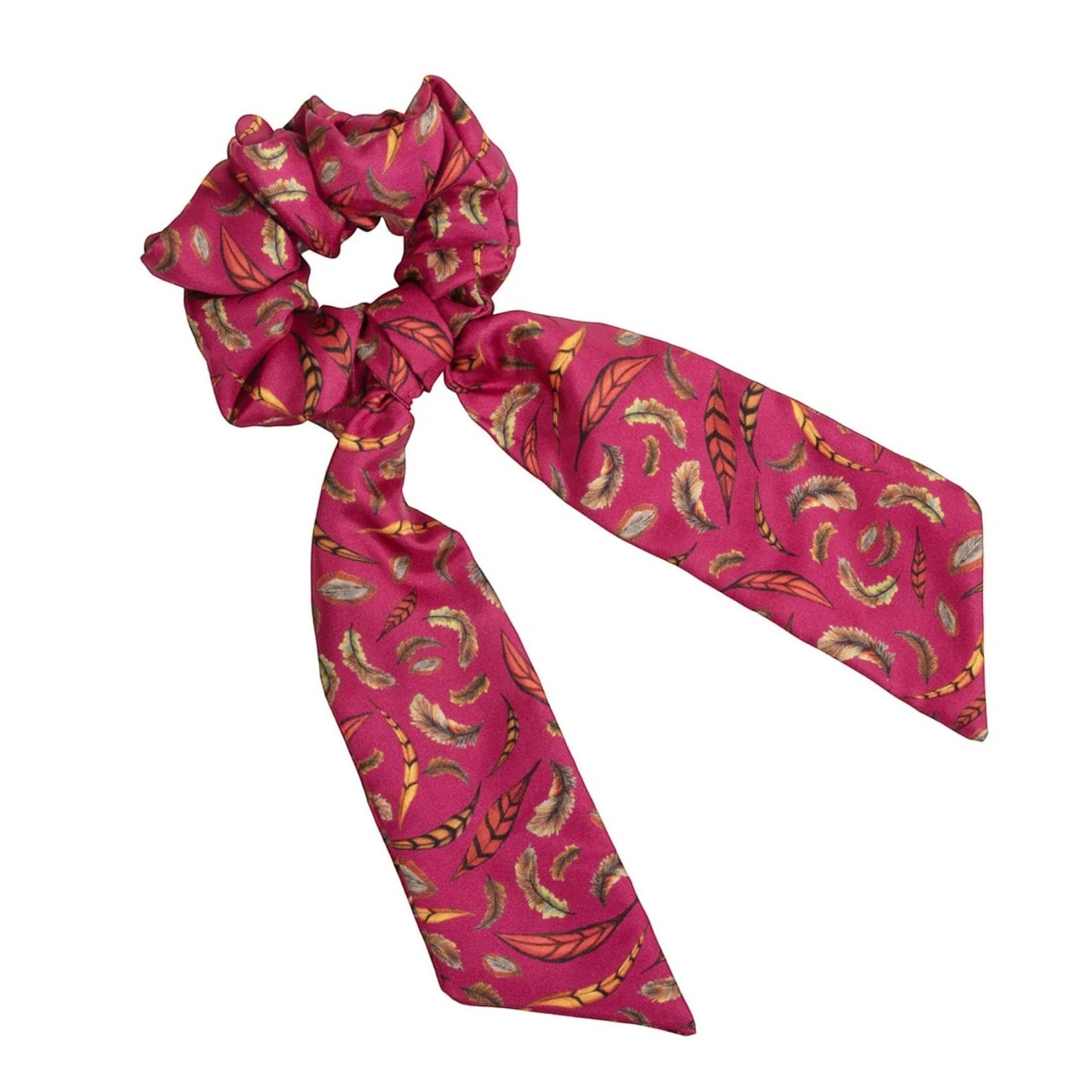 Clare Haggas Birds Of A Feather Scrunchie Mulberry