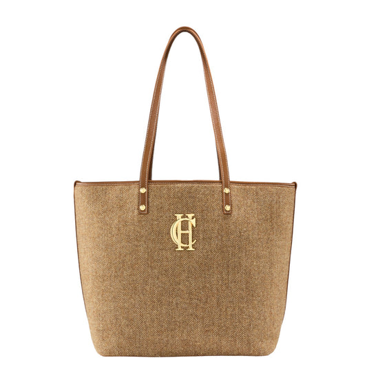 Holland Cooper Kensington Tote Bag Tan Herringbone