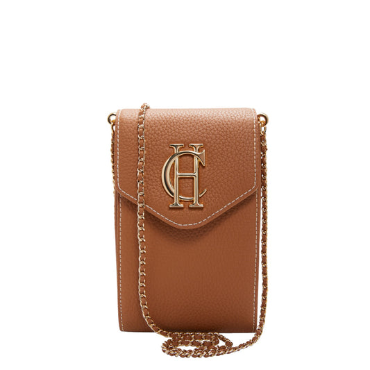 Holland Cooper Knightsbridge Phone Pouch Tan Gold