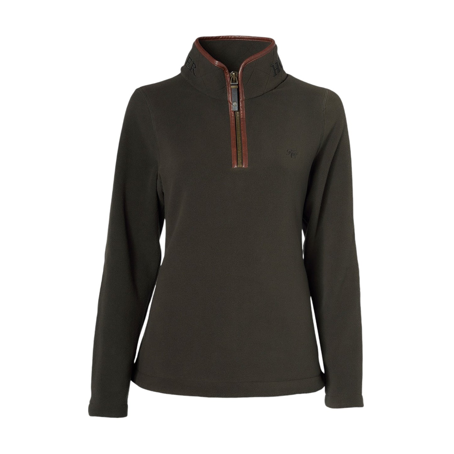 Holland Cooper Country Fleece Half Zip Khaki