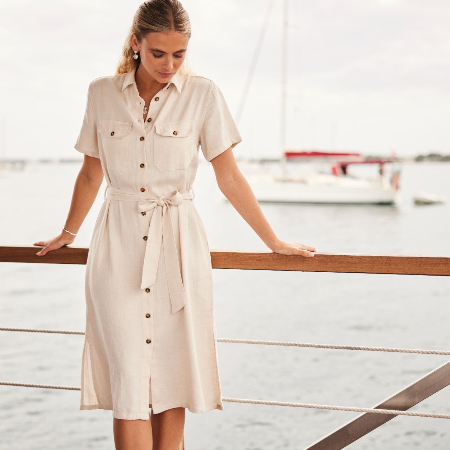 Schoffel Daisy Linen Dress Oat