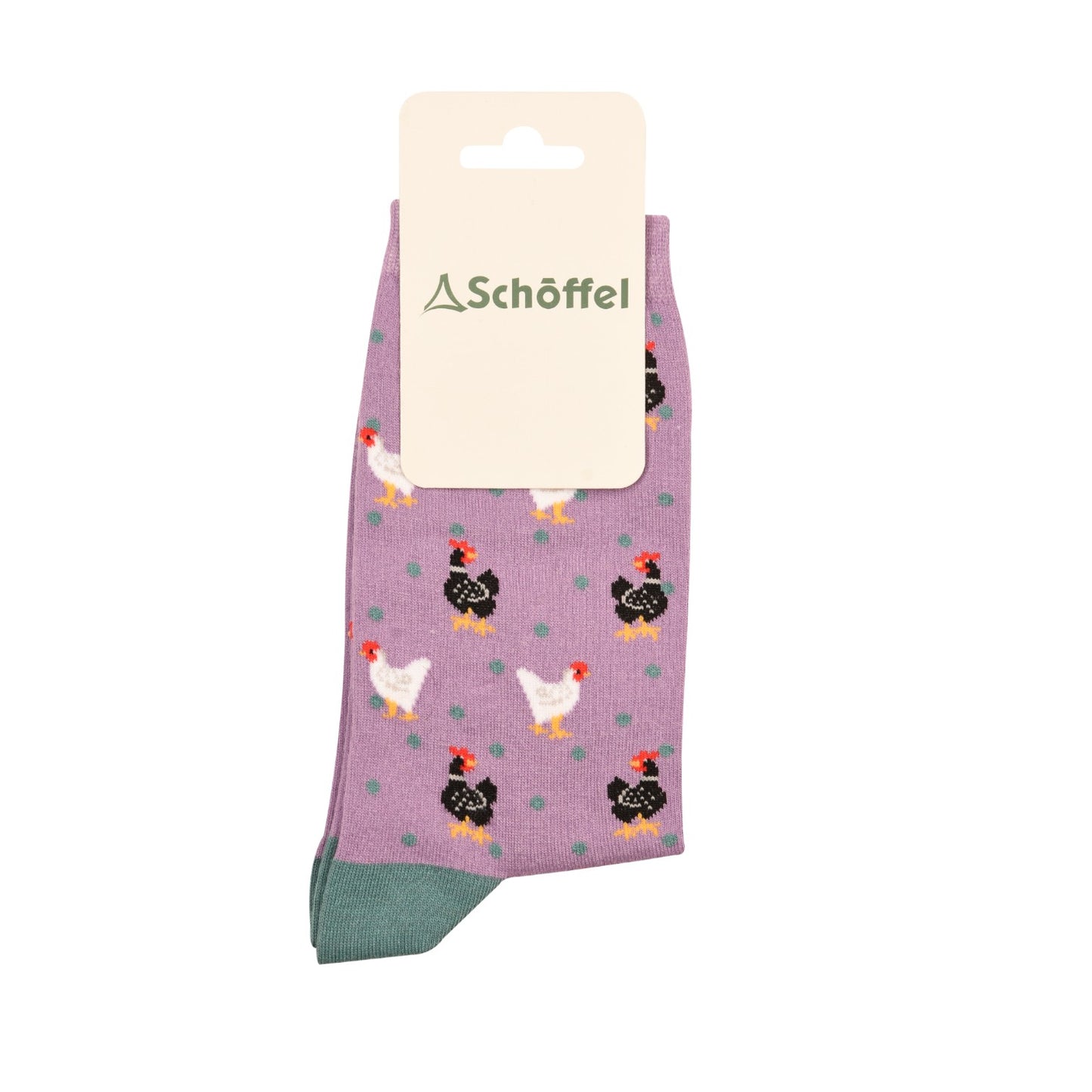 Schoffel Single Cotton Sock Lavender Chicken