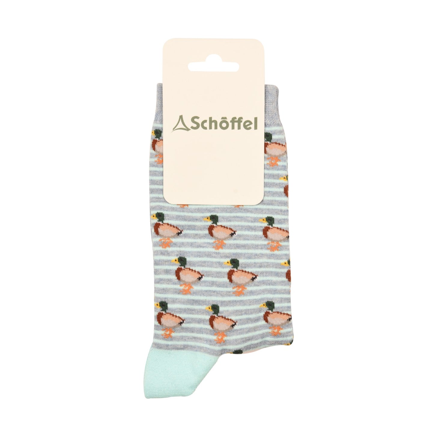 Schoffel Single Cotton Sock Mint Duck