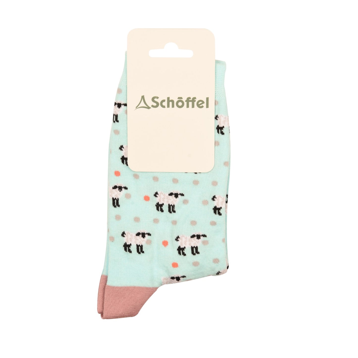 Schoffel Single Cotton Sock Mint Sheep