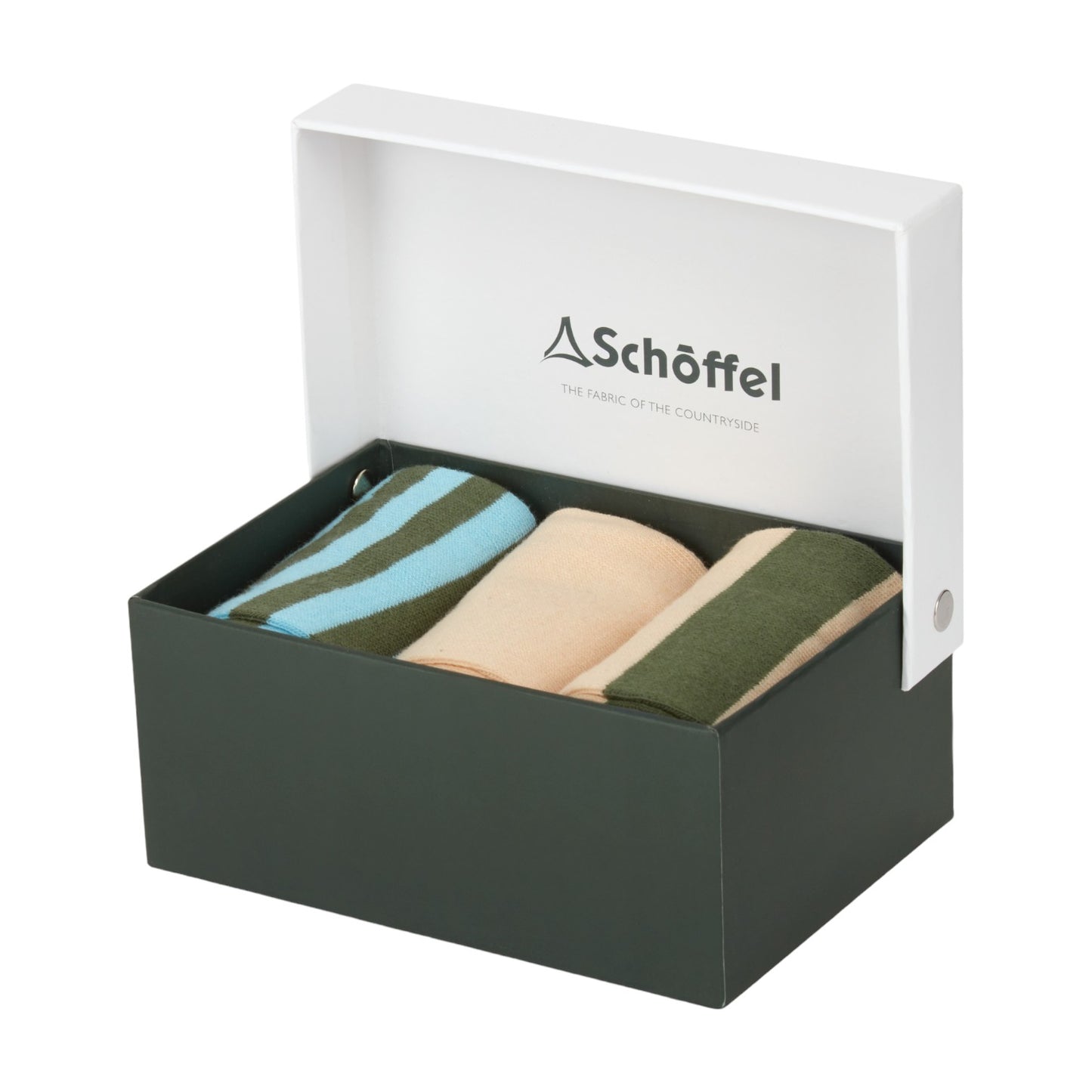 Schoffel Bamboo Sock (Box Of 3) Cedar Stripe