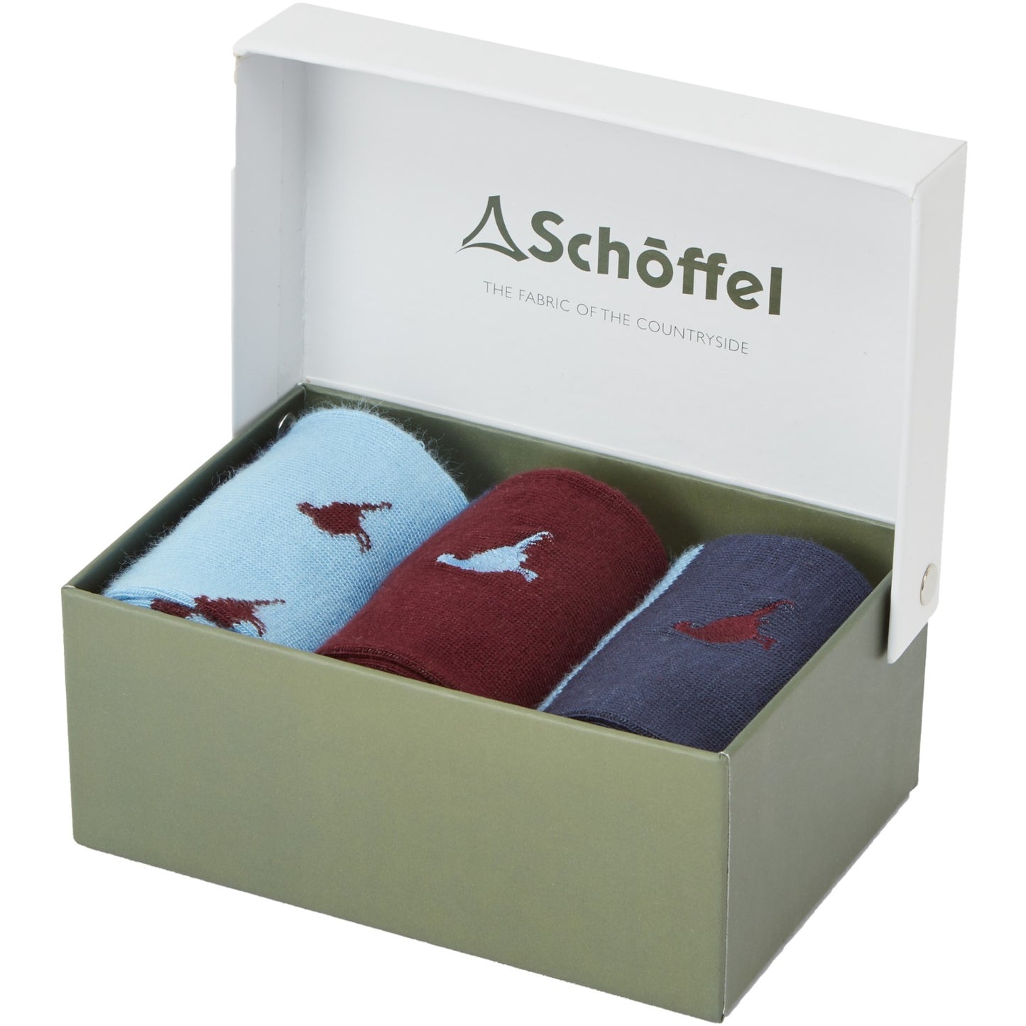 Schoffel Bamboo Sock (Box Of 3) Wine Pheasant