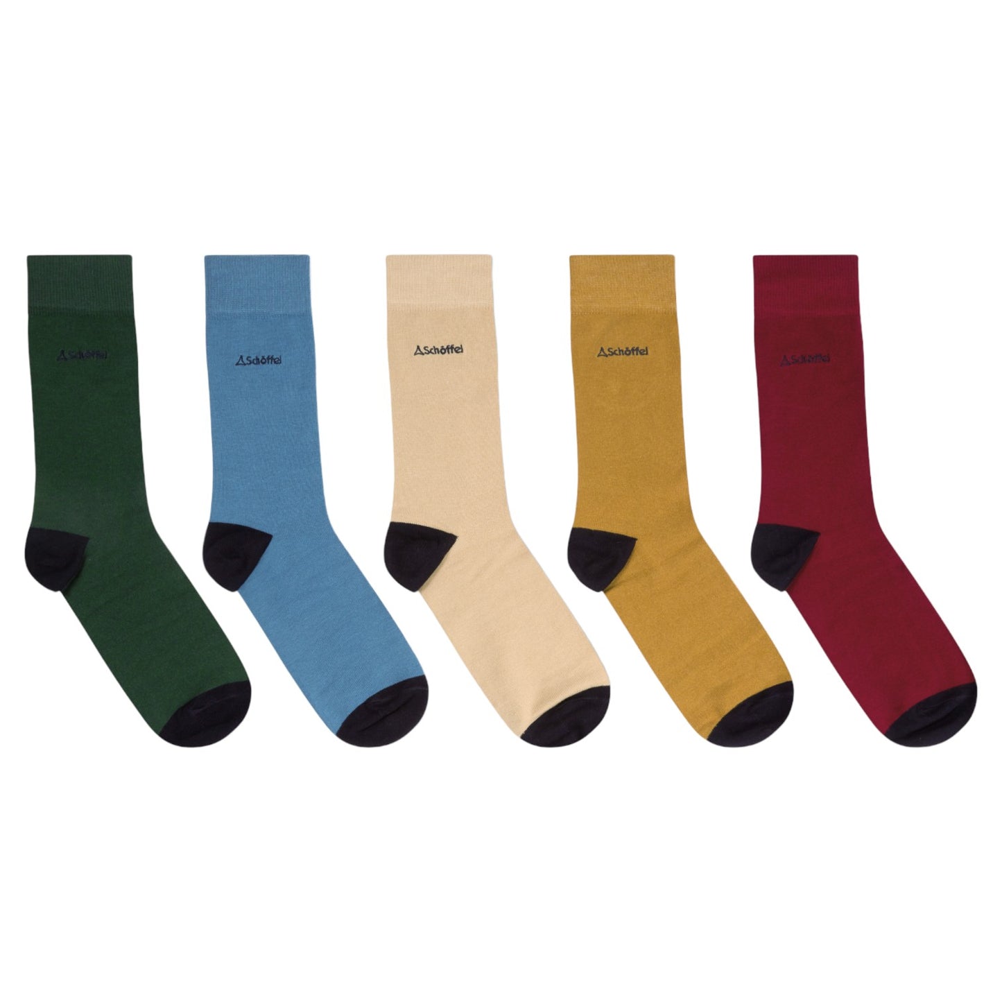 Schoffel Bamboo Sock (Box Of 5) Logo Oat Mix