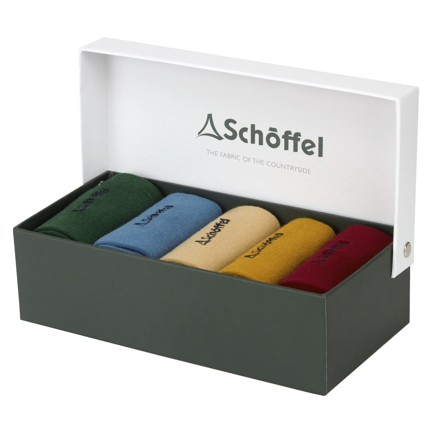 Schoffel Bamboo Sock (Box Of 5) Logo Oat Mix