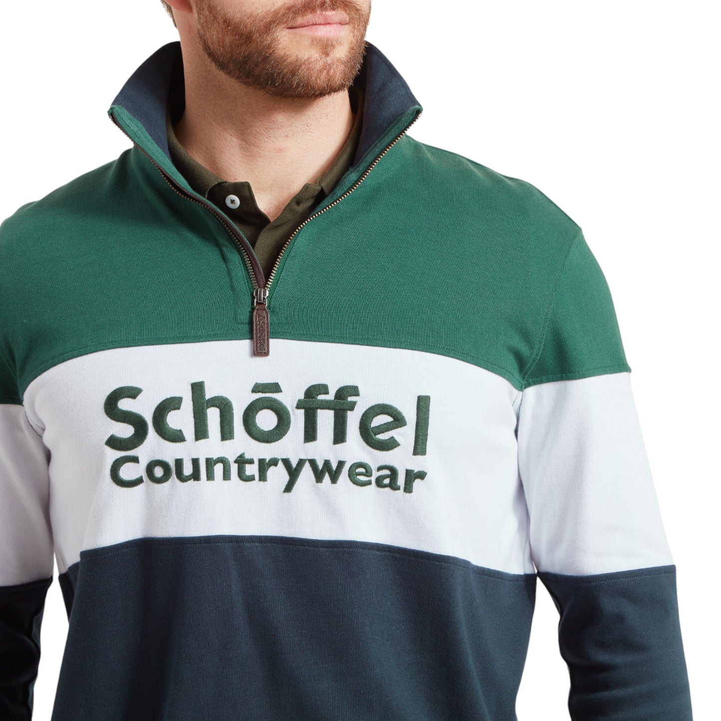 Schoffel Exeter Heritage 1/4 Zip Navy